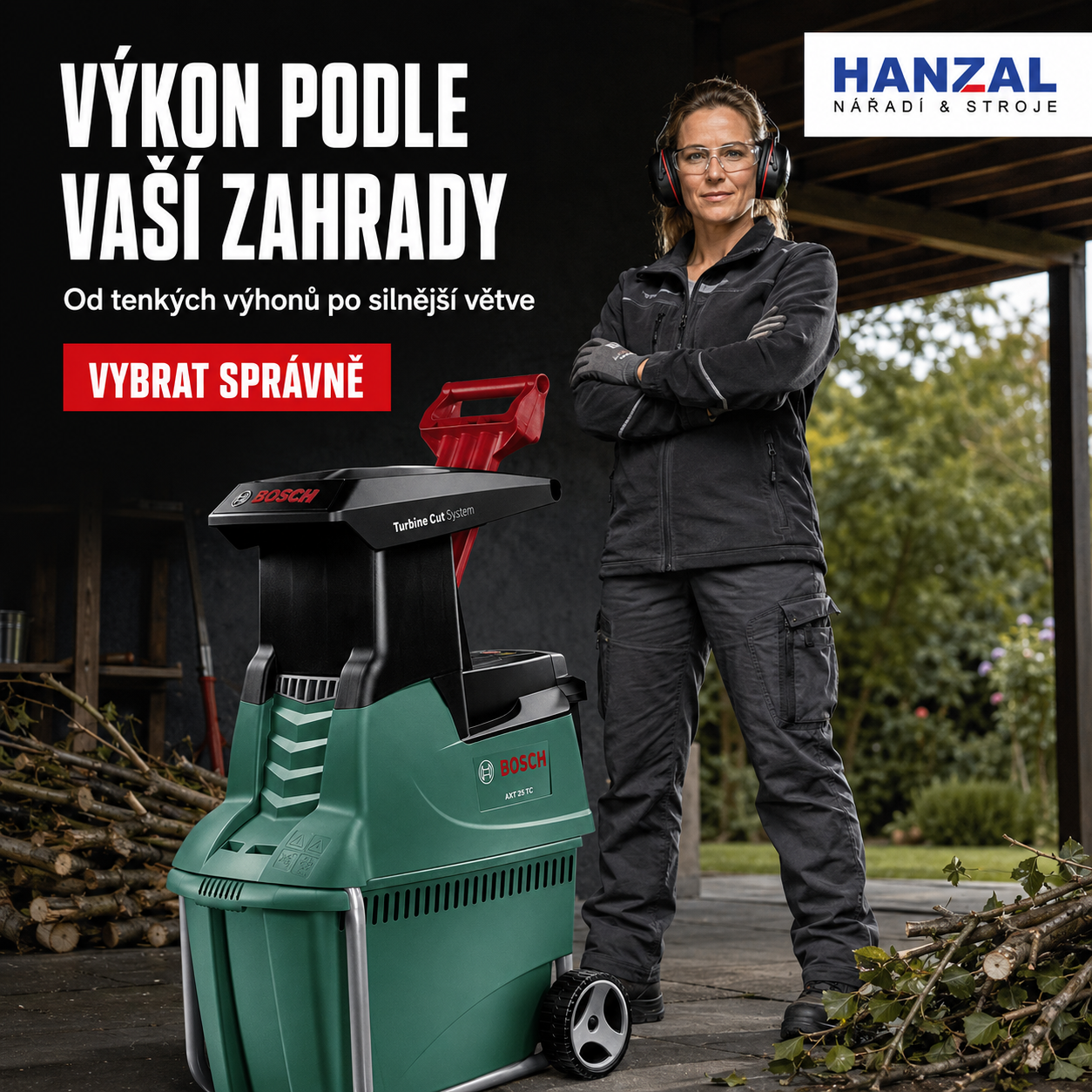 Výběr zahradního drtiče podle velikosti zahrady
