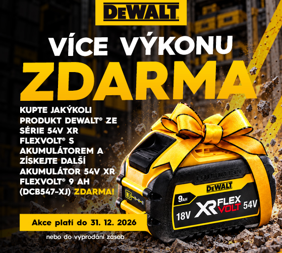 Akce DEWALT s akumulátorem XR FLEXVOLT 9 Ah zdarma