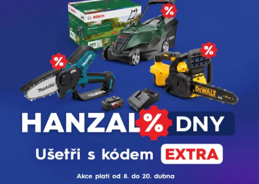 HANZAL DNY: Ušetřete s kódem EXTRA - pouze do 20. dubna