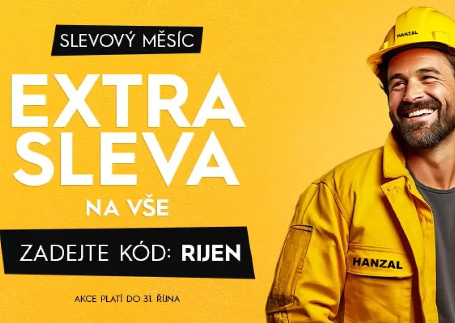 Říjnová akce: extra sleva na celý nákup s kódem RIJEN