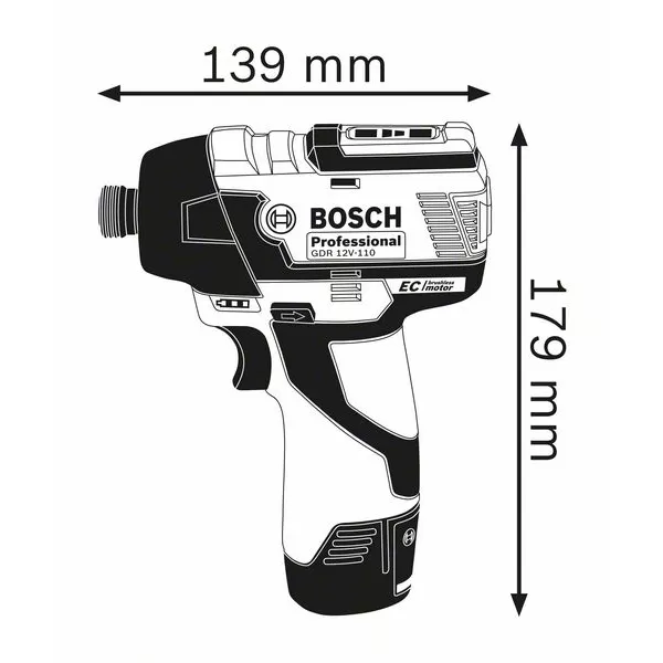 Aku rázový utahovák Bosch GDR 10,8 V-EC Professional - solo 06019E0002