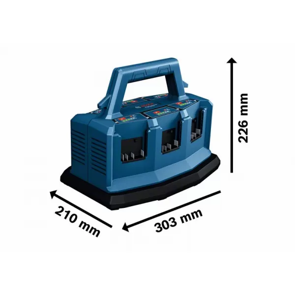 Nabíječka Bosch GAL 18V6-80 Professional pro 6 akumulátorů 1600A01U9L