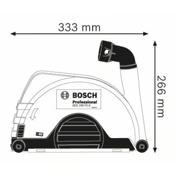 Frézovací kryt s odsáváním Bosch GDE 230 FC-S Professional 1600A003DL