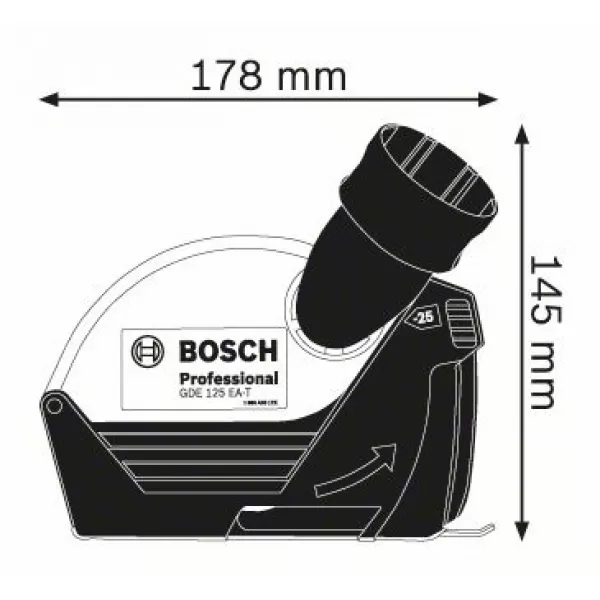 Kryt odsávací Bosch GDE 125 EA-T Professional