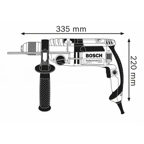 Vrtačka s příklepem Bosch GSB 24-2 + RU Professional 060119C801