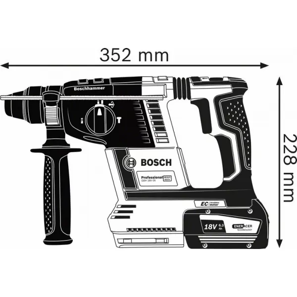 Aku vrtací kladivo Bosch GBH 18V-26 Professional solo 0611909000