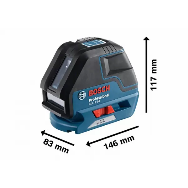 Křížový Laser Bosch GLL 3-50 + LR2 + BM1+ L-Boxx 0601063803