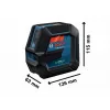 Laser křížový Bosch GLL 2-15 G + LB10+DK10, kufr, taška Professional 0601063W02