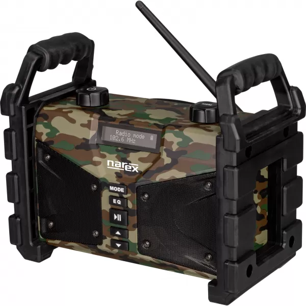 Pracovní rádio s funkcí Bluetooth a Powerbanky Narex CAMOUFLAGE