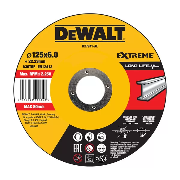 Kotouč brusný 125x6mm Extreme DeWALT