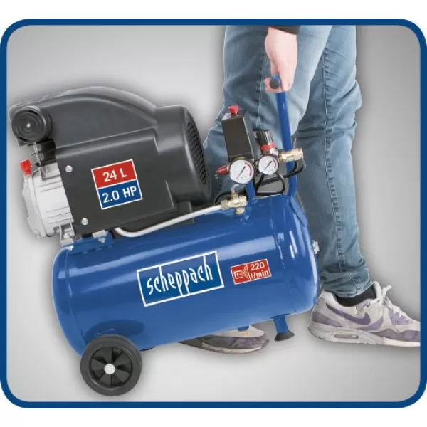 Kompresor 24 l Scheppach HC 25 - olejový