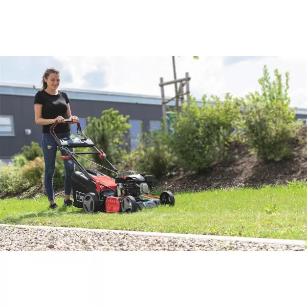 Multifunkční motorová sekačka 4v1 s pojezdem a elektrostartem Scheppach MS 150-46 E