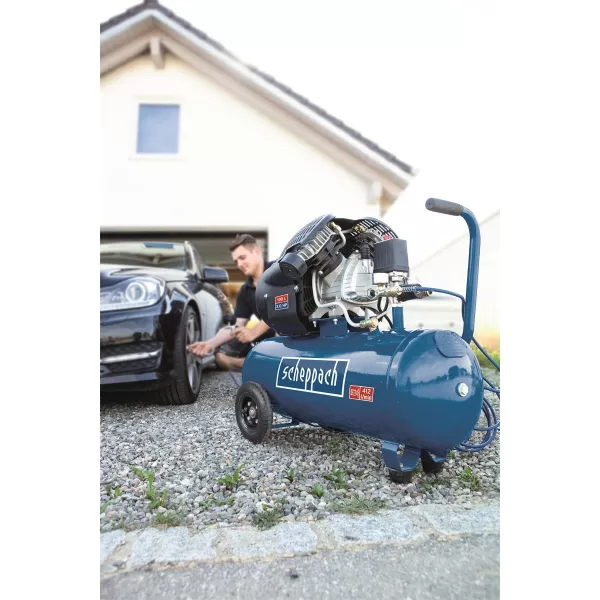 Kompresor 10 bar se vzdušníkem 100 l Scheppach HC 120 DC - olejový dvouválcový