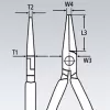 Kleště ploché s prodlouženými čelistmi 1000V VDE, Knipex