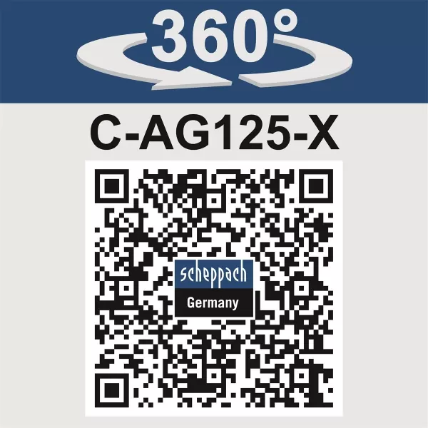 Aku úhlová bruska C-AG125-X - 20V IXES (bez baterie a nabíječky) Scheppach