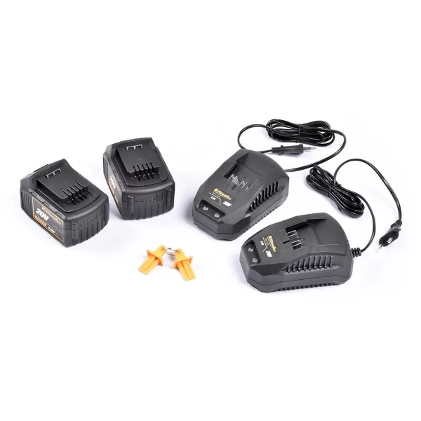 Aku travní sekačka RALM 3820 set + 2x 4Ah baterie + 2x nabíječka 20 V Riwall