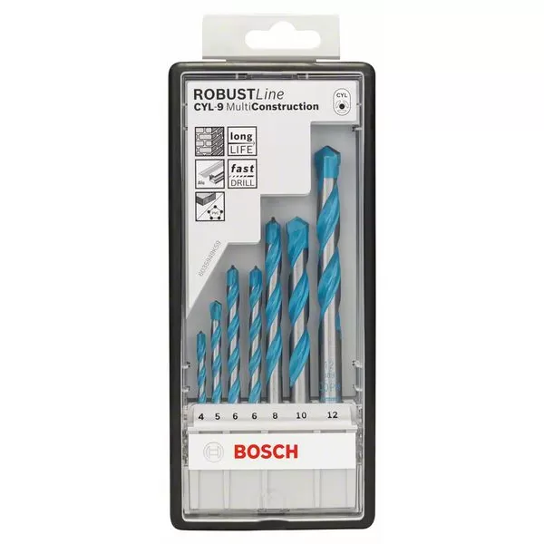 Sada víceúčelových vrtáků Robust Line CYL-9 MultiConstruction, Bosch