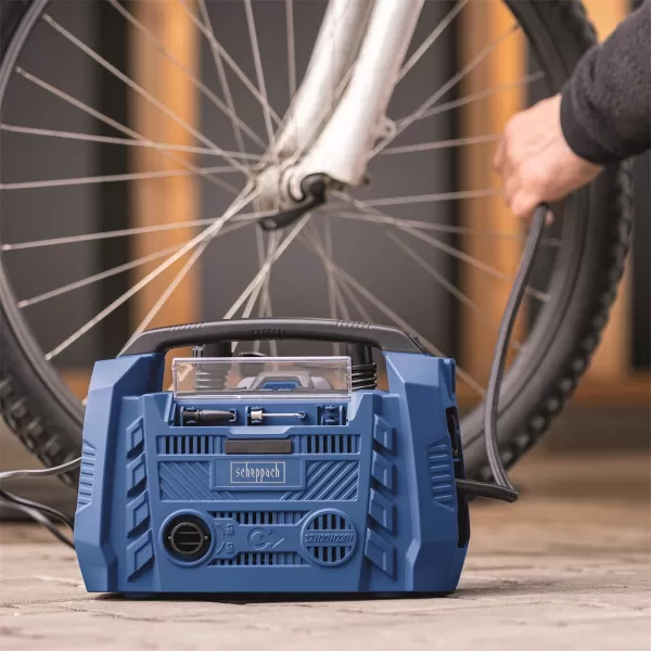 Aku kompresor Air Force 6 - IXES (20 V aku, 12 V, 230 V) Scheppach