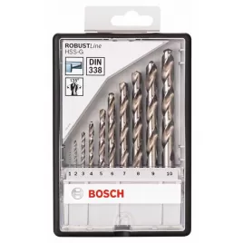 Sada vrtáků do kovu Robust Line HSS-G, 10dílná, 135° Bosch