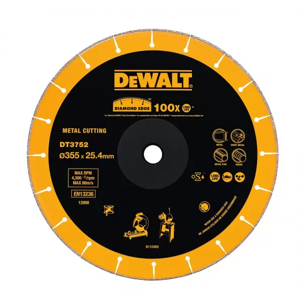 Diamantový kotouč řezný DeWALT EDGE® DT3752