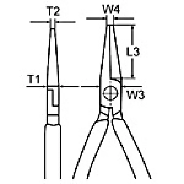 Kleště s kulatými prodlouženými čelistmi 1000V VDE, Knipex