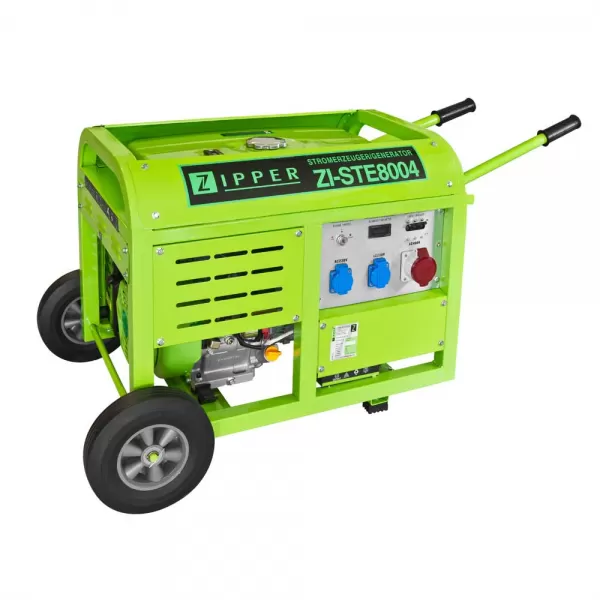 Elektrocentrála Zipper ZI-STE8004, 8000W, 2x230V, s podvozkem