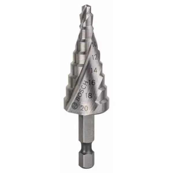 Stupňovitý vrták 4-20mm HSS, Bosch, šestihranná stopka