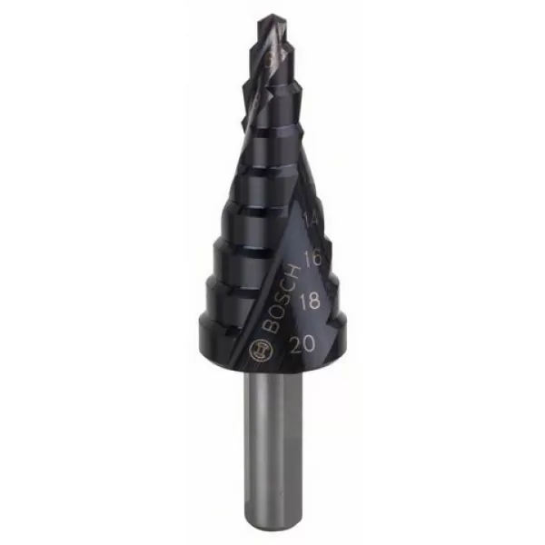 Stupňovitý vrták 4-20mm HSS-AlTiN, Bosch