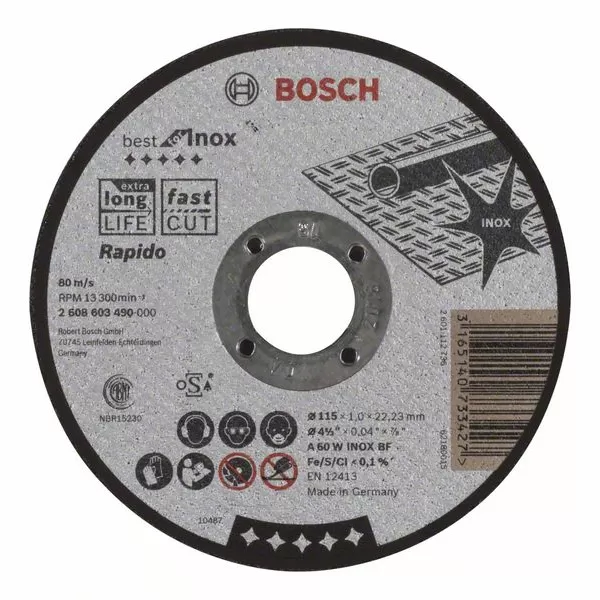 Kotouč řezný rovný Bosch, Best for Inox