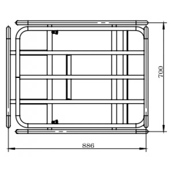 Přepravní rám pro kolečka Zipper EWB150-100LTR