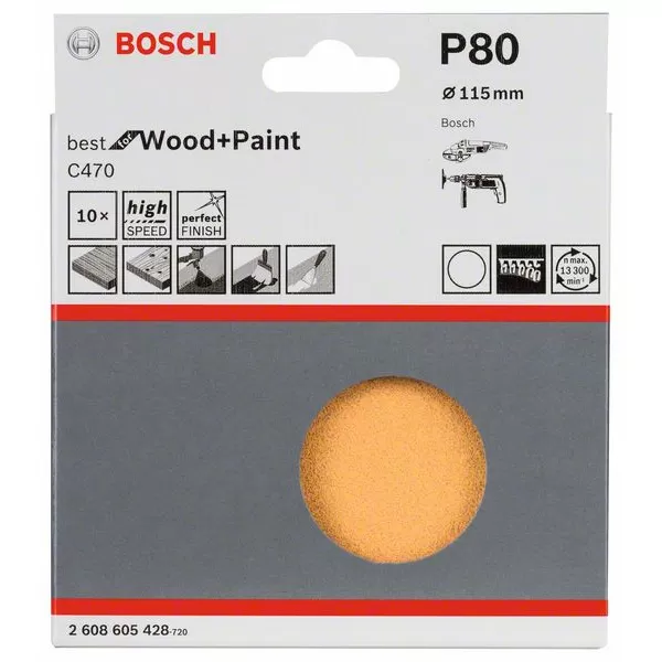 Brusné papíry Bosch /bal.10ks/, Best for Wood
