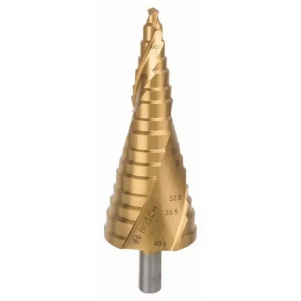 Stupňovitý vrták M10-M40 HSS-TiN, Bosch