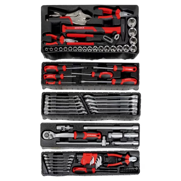 Plechový box s nářadím (86ks) Holzmann WZK86CRV