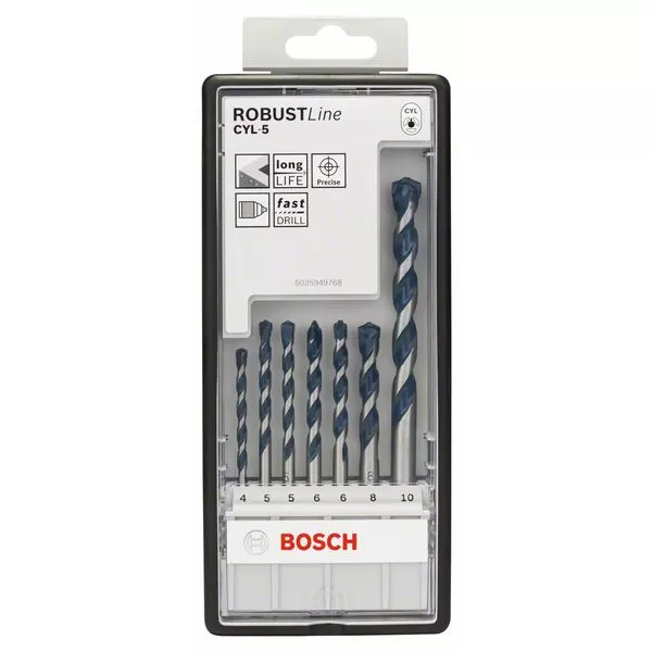 Sada vrtáků do betonu Robust Line CYL-5, Bosch