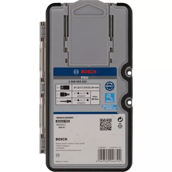 Sada nástrčných kovaných klíčů 1/2" 7ks Bosch