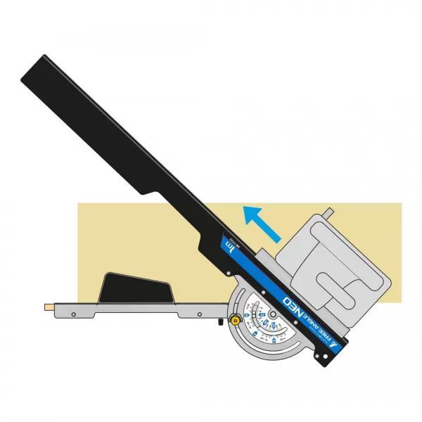 Japonská vodící lišta a úhloměr SHINWA Free-Angle NEO 100 cm pro kotoučové pily