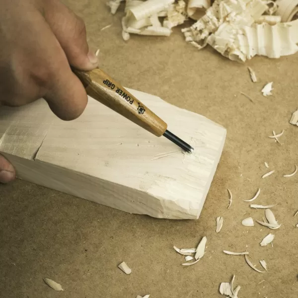 Japonské řezbářské mini-dláto MIKISYO Power Grip s U čepelí - 4,5 mm