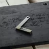 Nerezový mini úhelník SHINWA s robustní mosaznou základnou - 90 mm