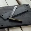 Nerezový úhelník s robustní mosaznou základnou se stupnicí - 150 mm