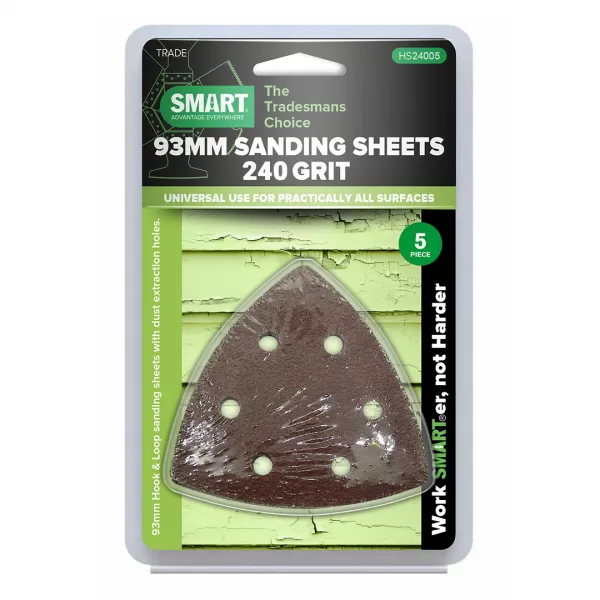 Děrovaný brusný papír SMART TRADE, hrubost 240, 93 mm - 5 kusů