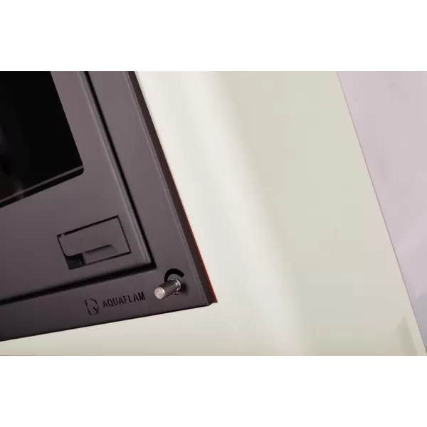 Krbová kamna AQUAFLAM ® 12 s výměníkem - krémová, manuální regulace