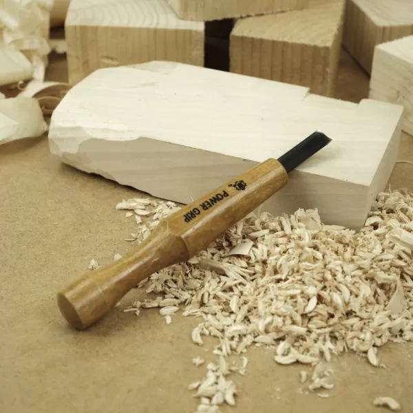 Japonské řezbářské mini-dláto MIKISYO Power Grip s hlubší U čepelí - 9 mm