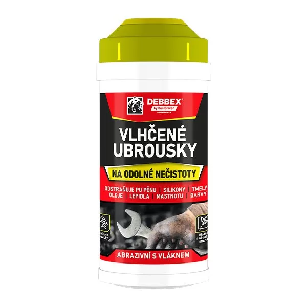 Vlhčené ubrousky na odolné nečistoty 75 ks plastová dóza oranžová