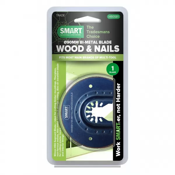 Segmentový pilový kotouč SMART TRADE na dřevo, hřebíky a neželezný kov, 90 mm - 1 kus