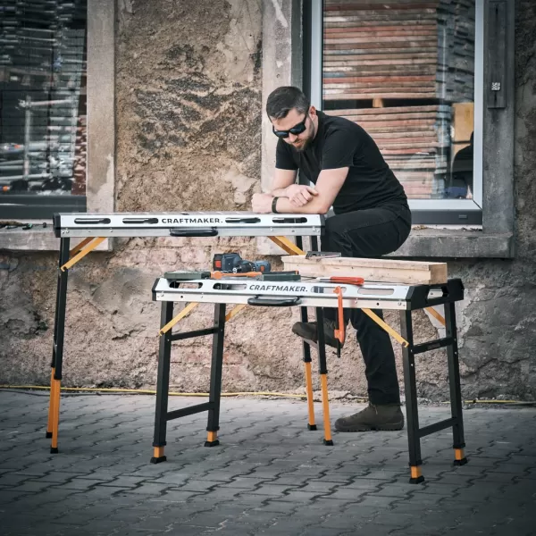 Kovový skládací pracovní stůl CRAFTMAKER SteelBench S110