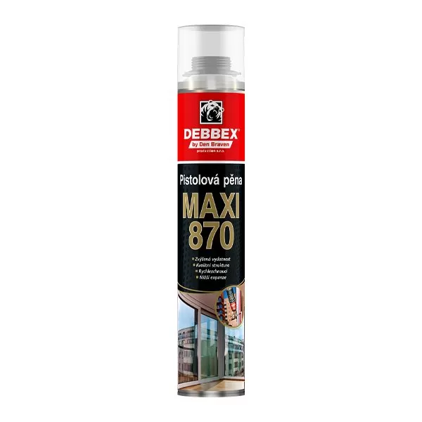 Pistolová pěna MAXI 870 870 ml pistolová dóza žlutá