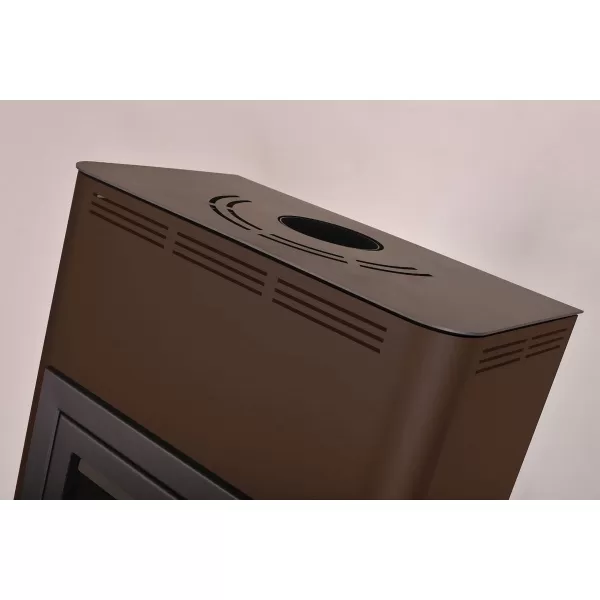 AQUAFLAM 12 hnědá-sametová - teplovodní krbová kamna s výměníkem, manuální regulací