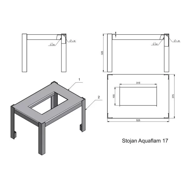 Stojan ke krbovým vložkám AQUAFLAM ® 17