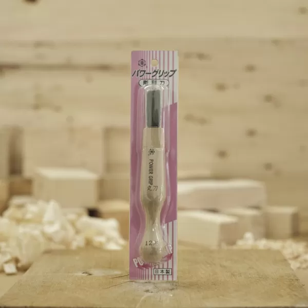Japonské řezbářské mini-dláto MIKISYO Power Grip s U čepelí - 12 mm