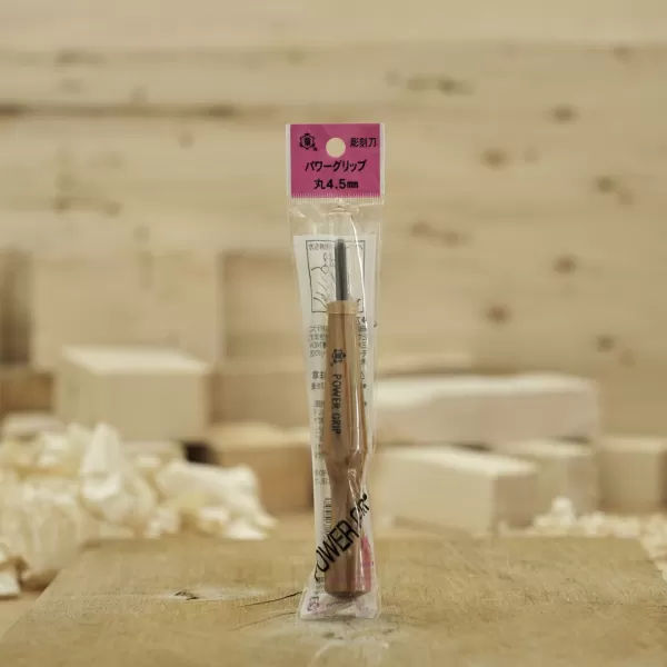 Japonské řezbářské mini-dláto MIKISYO Power Grip s U čepelí - 4,5 mm